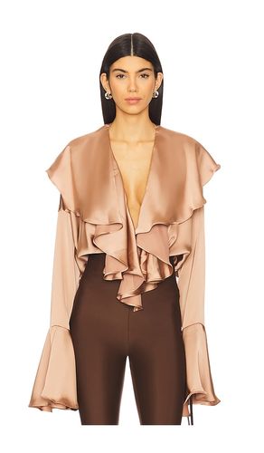 Long Sleeve Ruffle Bodysuit in . Taglia M, S, XL - Norma Kamali - Modalova