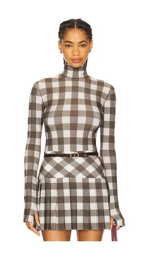 Slim Fit Long Sleeve Turtleneck Top in Olive. - size L (also in M, S, XS) - Norma Kamali - Modalova