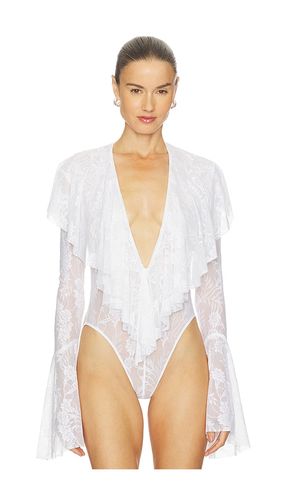 Long Sleeve Deep V Ruffle Bodysuit in . Taglia M. Also in L - Norma Kamali - Modalova