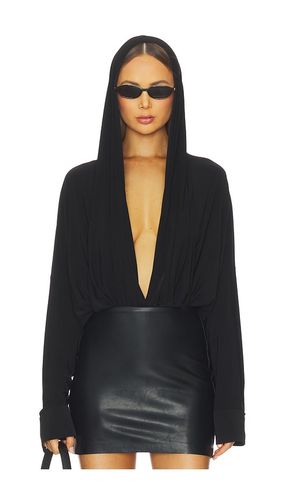 Hooded Super Oversized Boyfriend Shirt Bodysuit in . Size M. Also in S - Norma Kamali - Modalova