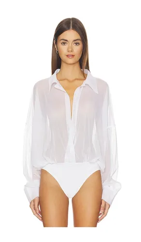 Super Oversized Boyfriend Shirt Bodysuit in . Taglia L. Also in M, XL - Norma Kamali - Modalova