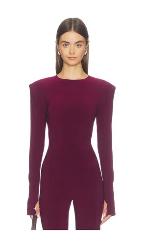 Shoulder Pad Long Sleeve Crew Top in . Size XS. Also in S, M, L, XL - Norma Kamali - Modalova