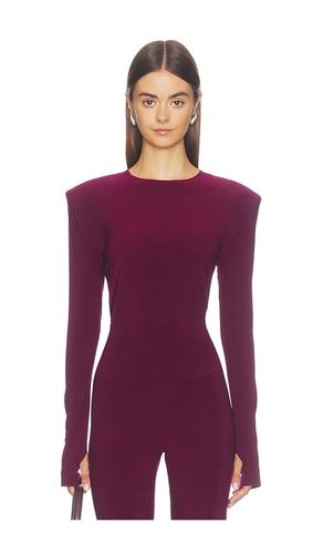 Shoulder Pad Long Sleeve Crew Top in . Taglia L. Also in M, S, XL, XS, XXS - Norma Kamali - Modalova