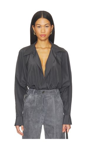 Oversized Neck Bodysuit in Grey. - size M (also in S, XL, XS, XXS) - Norma Kamali - Modalova
