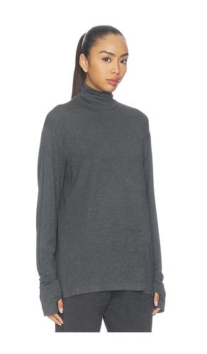 Long Sleeve Turtleneck Easy Fit Top in Grey. - size XXS (also in XS, S, M, L, XL) - Norma Kamali - Modalova