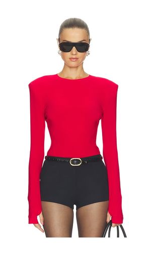 Shoulder Pad Long Sleeve Crew Top in . Taglia L. Also in M, S, XS - Norma Kamali - Modalova