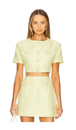 Tarsha Tweed Crop Top in Yellow. - size L (also in M, S, XS) - Nookie - Modalova
