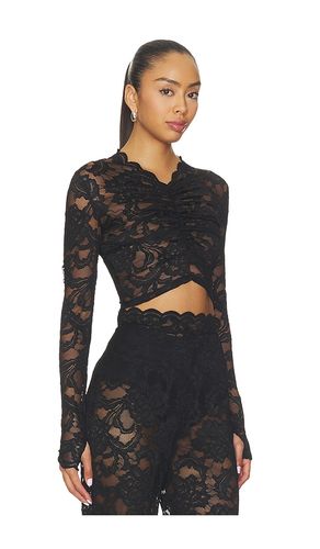 Delphine Lace Long Sleeve Crop Top in . Taglia L. Also in M, S - Nookie - Modalova