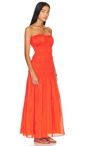 Vestido largo sin tirantes con fruncido kalli en color burnt orange talla 0 en - Burnt Orange. Talla 0 (también en 2, 4) - NICHOLAS - Modalova