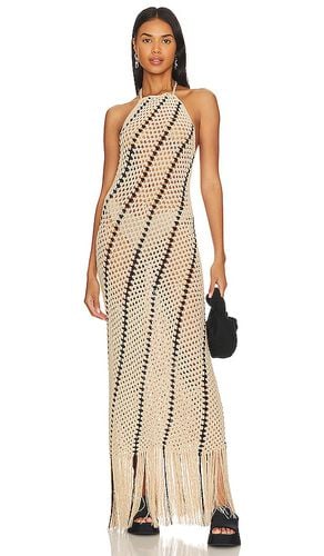 Honor Crochet Dress With Fringe in Beige. - size L (also in S) - NICHOLAS - Modalova