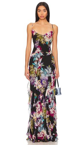 Kamila Ruffle Cowl Gown in Black. - size 0 (also in 2) - NICHOLAS - Modalova