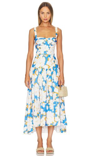 Drenica Drop Waist Corset Midi Dress in Blue. - size 2 (also in 4) - NICHOLAS - Modalova