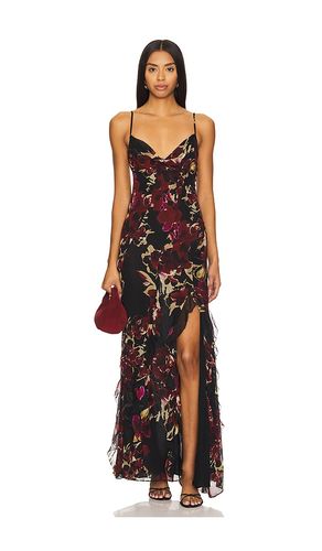 Kamila Ruffle Cowl Gown in Burgundy. - size 0 (also in 2, 4, 6) - NICHOLAS - Modalova