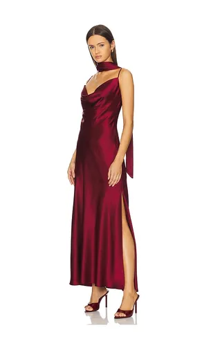Geneva Sleeveless Cowl Neck Gown With Side Slit in Red. - size 6 (also in 8) - NICHOLAS - Modalova