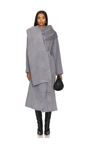 Candice Scarf Double Wool Coat in Grey. - size L (also in M, S, XS) - NICHOLAS - Modalova