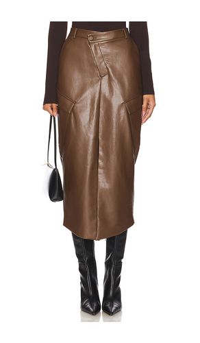 Sienna Asymmetrical Pocket Skirt in Brown. - size 0 (also in 10, 12, 2, 4, 6, 8) - NICHOLAS - Modalova