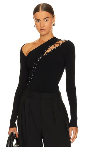 Cosima Long Sleeve Lace Up Top in . Taglia XS - NICHOLAS - Modalova