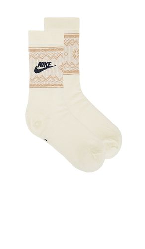 NK Essentials Crew Socks 1PR-200 Fair Isle in Beige. - size L (also in M, S) - Nike - Modalova