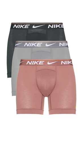 Ultra Comfort Boxer Brief 3 Pack in Grey, Mauve, Dark Green. - size L (also in M, S, XL/1X, XS, XXL/2X) - Nike - Modalova