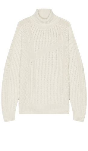 Cable Knit Turtleneck in Cream. - size L (also in M, S) - Nike - Modalova