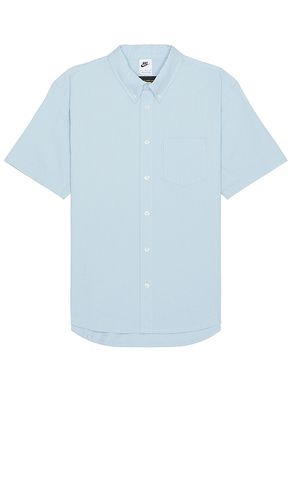 Short-Sleeve Seersucker Button-Down Shirt in Blue. - size M (also in S) - Nike - Modalova