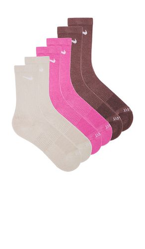 Everyday Plus Cushioned 3 Pack Training Crew Socks in Pink. - size L (also in S) - Nike - Modalova