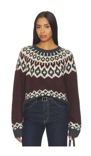 Isaline Fair Isle Sweater in Burgundy. - size L (also in S) - NILI LOTAN - Modalova