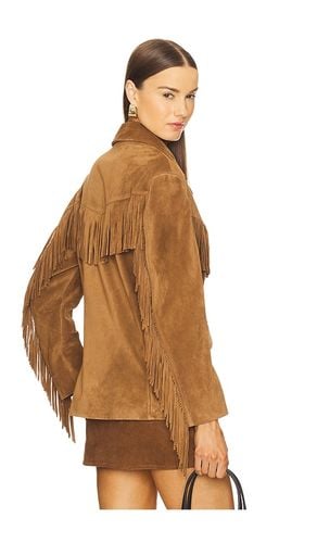 Maelle Fringe Jacket in Brown. - size M (also in S, XS) - NILI LOTAN - Modalova