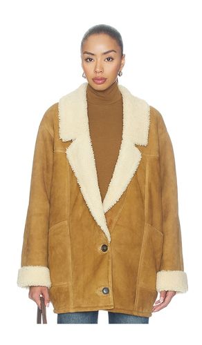 Noelle Shearling Coat in Brown. - size L (also in M, S, XS) - NILI LOTAN - Modalova