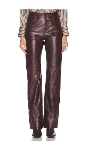 Joan Leather Pant in Wine. - size 0 (also in 2, 4, 6) - NILI LOTAN - Modalova