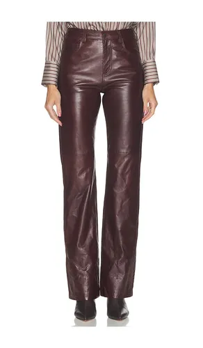Joan Leather Pant in Wine. - size 0 (also in 6) - NILI LOTAN - Modalova