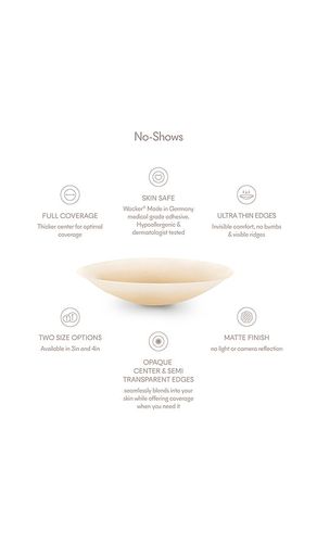 No-show Reusable Round Nipple Covers 3 Inch in Tan - NOOD - Modalova