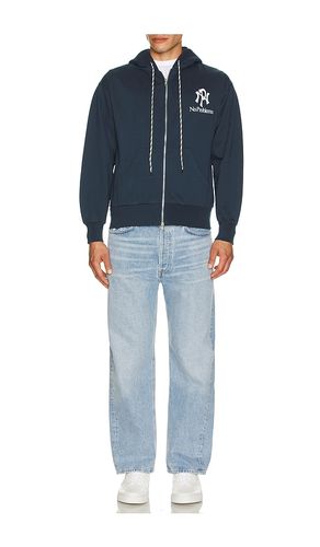 Nyp Zip Through Hoodie in Blue. - size M (also in S) - No Problemo - Modalova