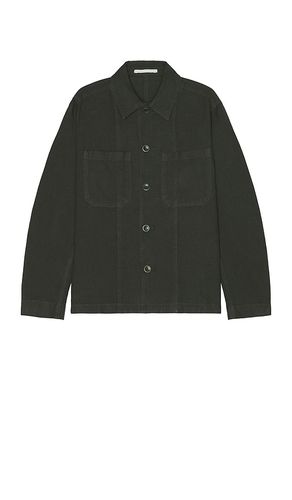 Tyge Cotton Linen Overshirt in Dark Green. - size L (also in M, XL/1X) - Norse Projects - Modalova