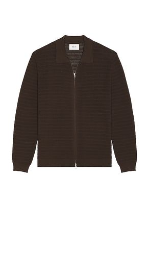 Gustav Long Sleeve Zip Sweater in Brown. - size L (also in M, S, XL/1X, XXL/2X) - NN07 - Modalova