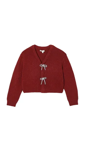 Kids Bow Cardigan in Red. - size 2 (also in 4, 6) - Noralee - Modalova