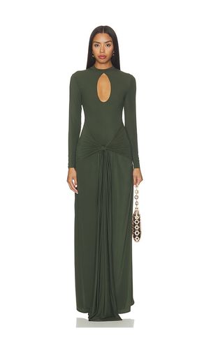 Naked Keyhole Drape Tie Dress in Olive. - size M (also in XS) - Naked Wardrobe - Modalova