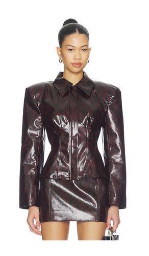 Python Leather Blazer in Burgundy. - size S (also in XS, M, L, XL) - Naked Wardrobe - Modalova
