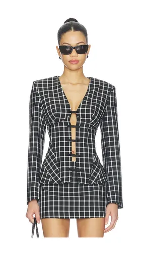 Large Check Suiting Blazer in Black. - size S (also in XS, M) - Naked Wardrobe - Modalova