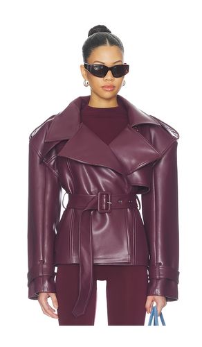 Faux Leather Belted Trench in . - size M (also in S) - Naked Wardrobe - Modalova