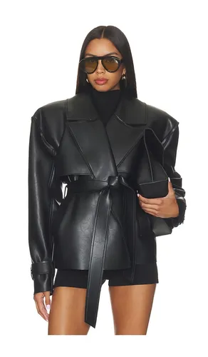 Faux Leather Trench Jacket in . - size L (also in M, XL) - Naked Wardrobe - Modalova