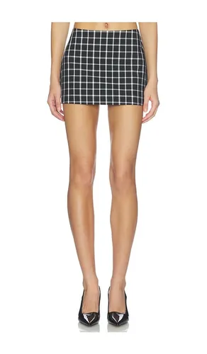 Suiting Checkered Mini Skirt in Black. - size S (also in XS, M, L) - Naked Wardrobe - Modalova