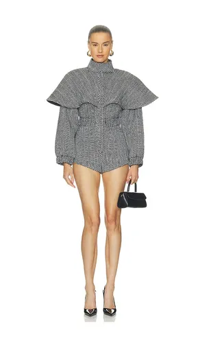 Suiting Cape Romper in Black & White. - size L (also in M, S, XL, XS) - Naked Wardrobe - Modalova