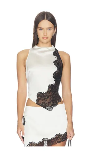 Silk Lace Asymmetric Top in . Size L. Also in M, XL - Naked Wardrobe - Modalova