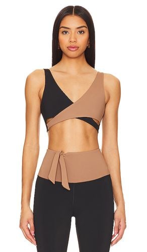 Alicante V Neck Wrap Sports Bra in Brown. - size M (also in XS) - Nubyen - Modalova