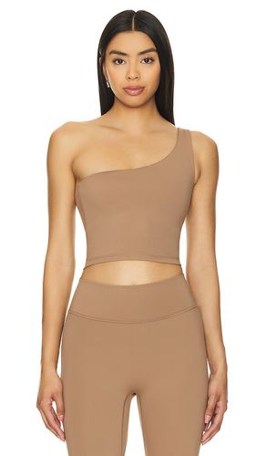 Paris One Shoulder Longline Bra Top in Brown. - size M (also in XS) - Nubyen - Modalova