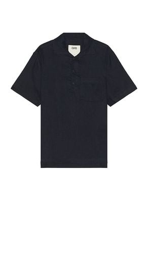 Girona Linen Polo in Blue. - size L (also in M, S) - OAS - Modalova