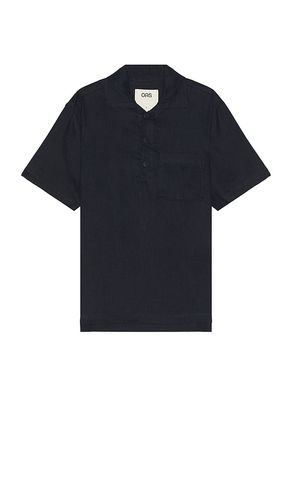 Girona Linen Polo in Blue. - size L (also in M, S, XL/1X) - OAS - Modalova