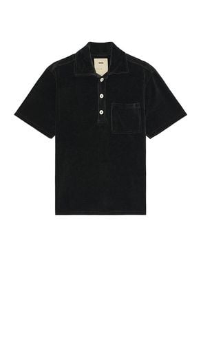 Girona Velour Polo in Black. - size L (also in M, S, XL/1X) - OAS - Modalova