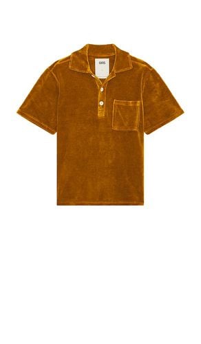 Girona Velour Polo in Tan. - size L (also in M, S, XL/1X) - OAS - Modalova